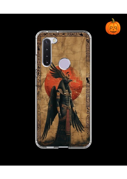 Samsung Galaxy A21 Uyumlu Şeffaf Kılıf Antik Mısır 7 Tasarımlı