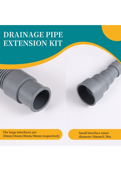 Tahliye Hortumu Uzatma Seti Evrensel Çamaşır Makinesi Hortumu 13 Ft, Braket Hortum Bağlantısı ve Tahliye Hortumları Hortum Kelepçeleri Dahil (Yurt Dışından) indirimleri