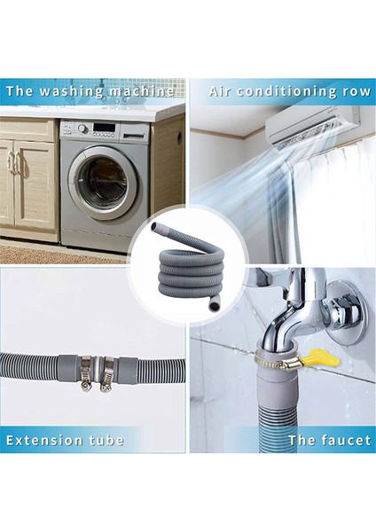 Tahliye Hortumu Uzatma Seti Evrensel Çamaşır Makinesi Hortumu 2m, Braket Hortum Bağlantısı ve Hortum Kelepçeleri Dahil Tahliye Hortumları (Yurt Dışından) modelleri