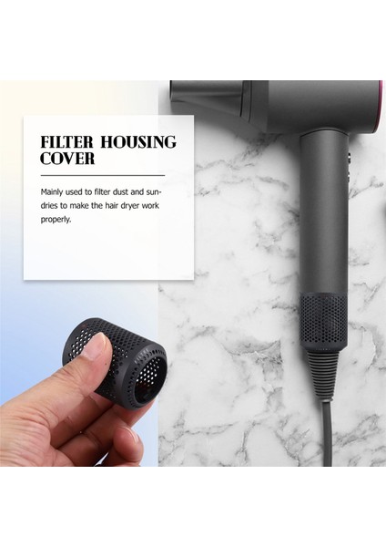 Dyson Saç Kurutma Makinesi HD01 HD03 HD08 Toz Geçirmez Dış Filtre Kapağı Elektrikli Süpürge Aksesuarları Gri Için Uygundur (Yurt Dışından) fiyatları