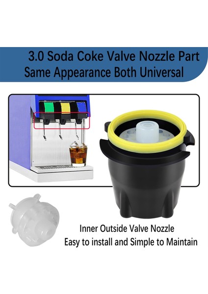 Lev 3.0 Soda Vanası Nozulu 28545 Difüzör 28368 Dahili Karıştırıcı Parçası, Kola Makinesi Iç Dış Vanaları Değiştirme 2'li Set (Yurt Dışından) fırsatları