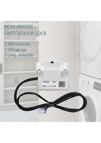 DC34-00025G Anahtar Kapı Kilidi AP6884125 PS12720530 EAP12720530 Samsung WA50R5200AW/US WA50R5400AW/US Çamaşır Makinesi Kapı Kilidi (Yurt Dışından) fırsatları