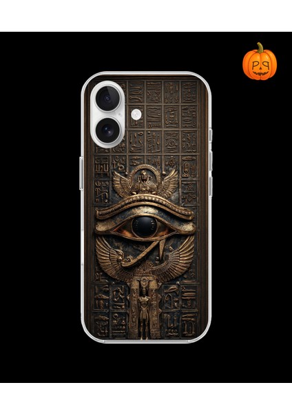 iPhone 16 Uyumlu Şeffaf Kılıf Antik Mısır 2 Tasarımlı