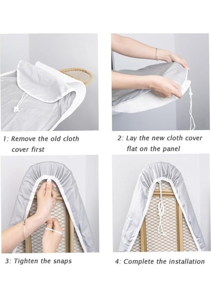 Yüksek Sıcaklığa Dayanıklı Ütü Masası Örtüsü, Ev Tipi Ütü Masası Kumaş Örtüsü, Gri Pamuklu Ütü Masası Örtüsü (Yurt Dışından) indirimleri