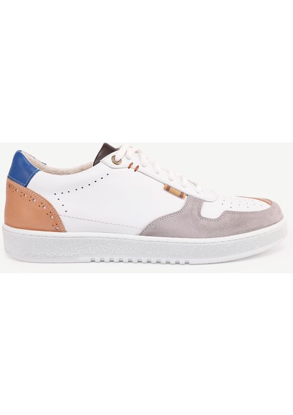 Retro Görünümlü Deri Spor Sneakers