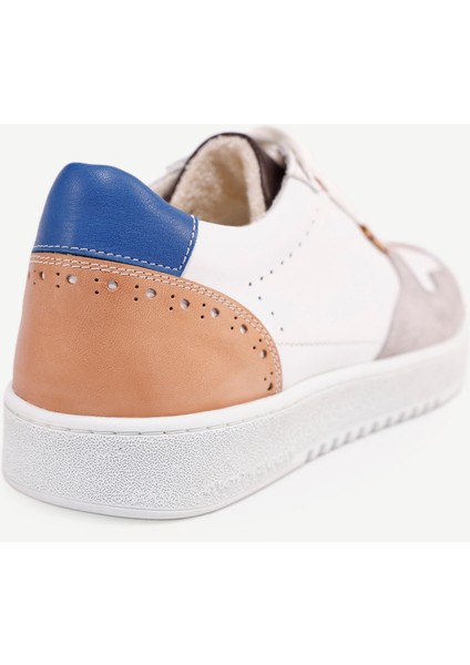 Retro Görünümlü Deri Spor Sneakers