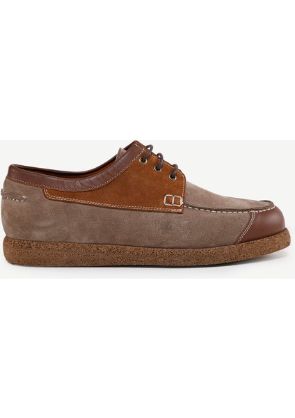 Retro Görünümlü Deri Bağlı Ayakkabı