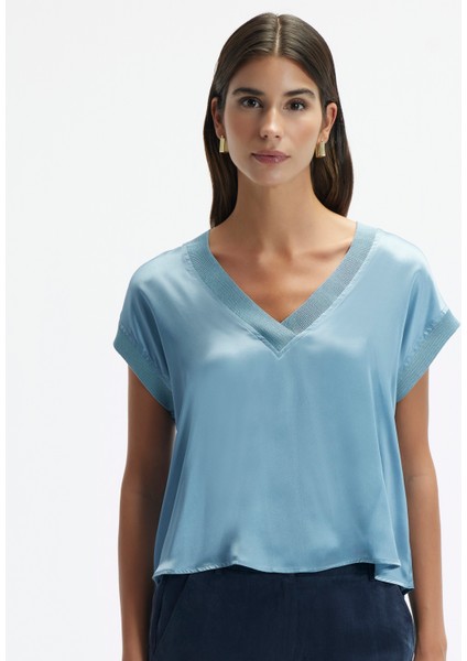 V Yakalı Bluz