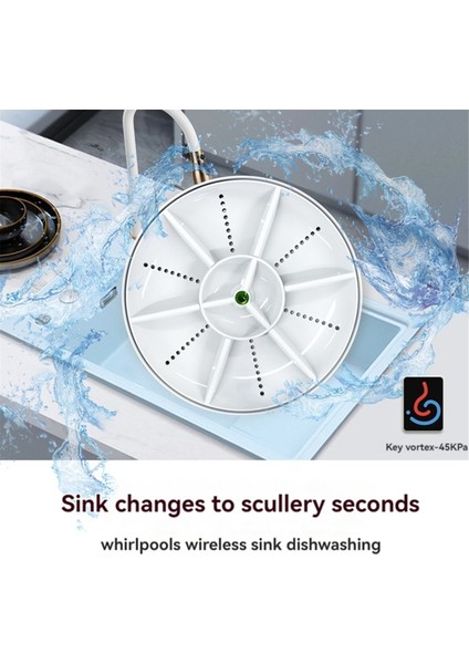 Ultrasonik Bulaşık Makinesi Taşınabilir Mini Turbo Bulaşık Makinesi, Sebze Yıkama Makinesi Ev Lavabo Bulaşık Makinesi Cihazı (Yurt Dışından) fırsatları