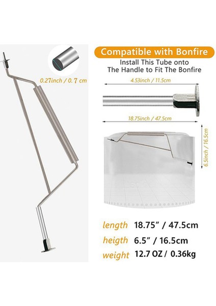 Tek Ateş Çukuru Sapı, Taşınabilir Açık Hava Ateş Çukuru Sapı Seti, Tek Ateş Çukuru ve Kamp Ateşi Standı Taşımak Için (Yurt Dışından) fırsatları