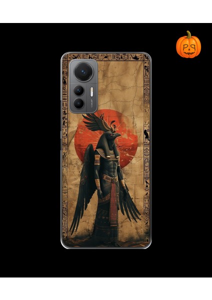 Xiaomi Mi 12 Uyumlu Şeffaf Kılıf Antik Mısır 7 Tasarımlı