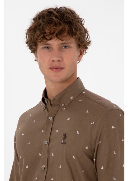 Erkek Haki Gömlek Desenli 50316561-VR027 fiyatları