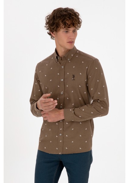 Erkek Haki Gömlek Desenli 50316561-VR027 modelleri