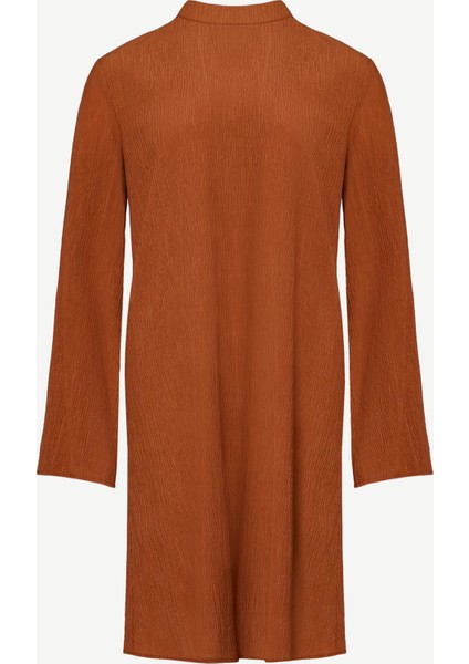 Bisiklet Yaka Uzun Kollu Kısa Elbise