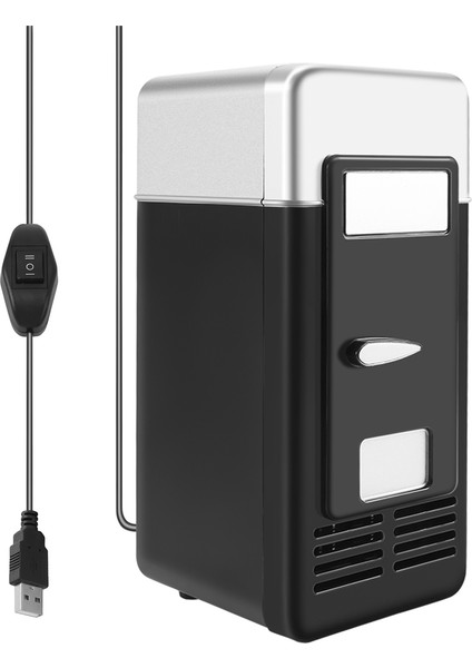 USB Mini Buzdolabı Soğuk Damla Nakliye Dondurucu USB Mini Buzdolabı Küçük Taşınabilir Soda Mini Araba Buzdolabı Siyah (Yurt Dışından)