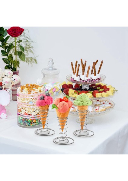 8'li Dondurma Külahı Tutucuları, Paslanmaz Çelik Külah Tutucuları, Pizza Külahı Tutucuları, Gıda Külahı Sergileme Standları (Yurt Dışından) modelleri