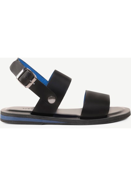 Renkli Astarlı Deri Sandalet