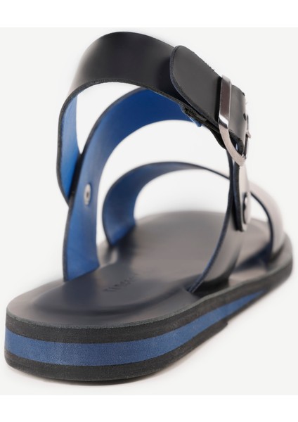 Renkli Astarlı Deri Sandalet