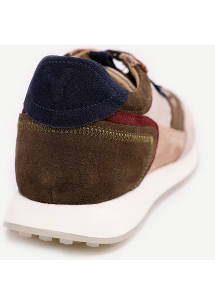 File Detaylı Deri Sneaker