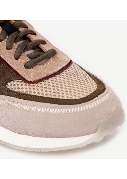 File Detaylı Deri Sneaker