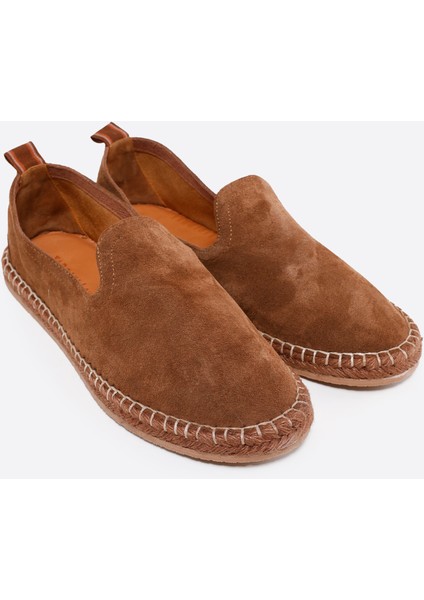 Renk Detaylı Deri Espadril