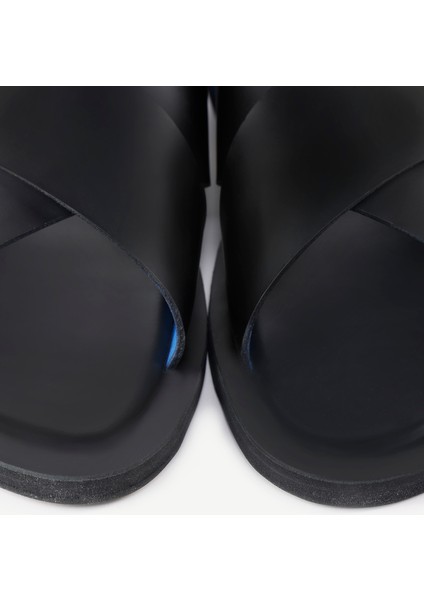 Renkli Astarlı Deri Terlik