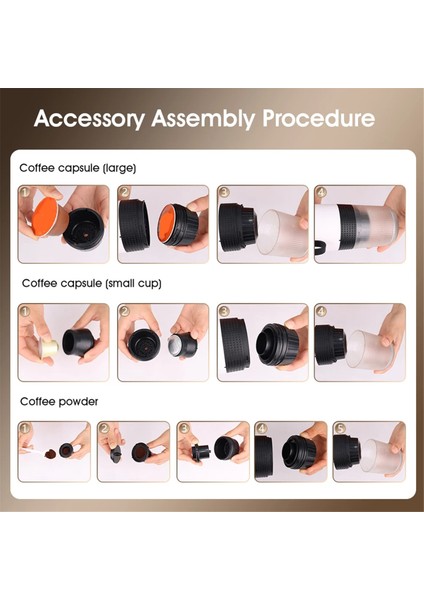 3'ü 1 Arada Mini Kablosuz Elektrikli Taşınabilir Espresso Kahve Makinesi Araba ve Ev Kamp Seyahat Kapsül Kahve Makinesi Beyaz (Yurt Dışından) fırsatları