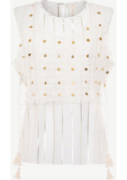 Kolsuz Işlemeli Bluz