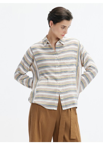 Rahat Kesim Uzun Kollu Cepli Gömlek