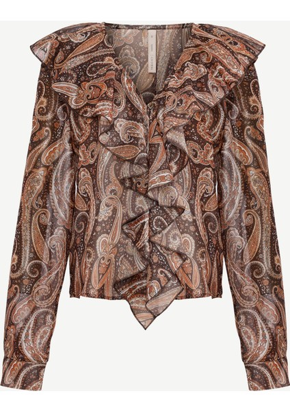 Regular V Yaka Uzun Kol Bluz