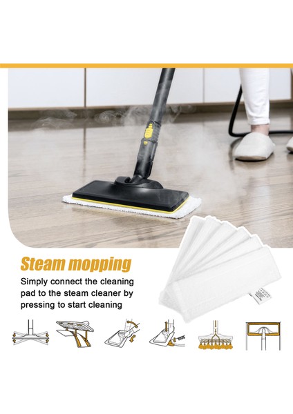 Karcher Easyfix Sc 2, Sc 3, Sc 4, Sc 5 Buharlı Temizleyici Için 6 Adet Mikrofiber Paspas Bezi Pedi Dayanıklı Yedek Aksesuarlar (Yurt Dışından) fırsatları
