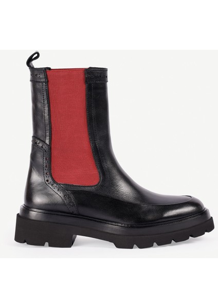 Renkli Lastikli Deri Bot