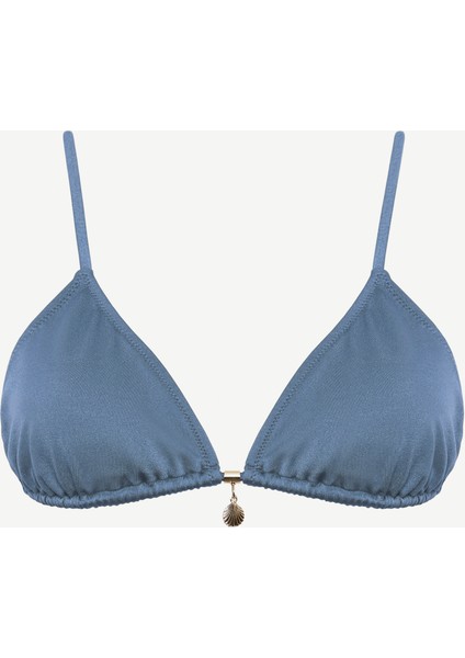 Boncuk Detaylı Üçgen Bikini Üst