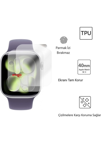 Apple Watch Series 11 46MM Tpu Ekran Koruyucu 2'li Şeffaf