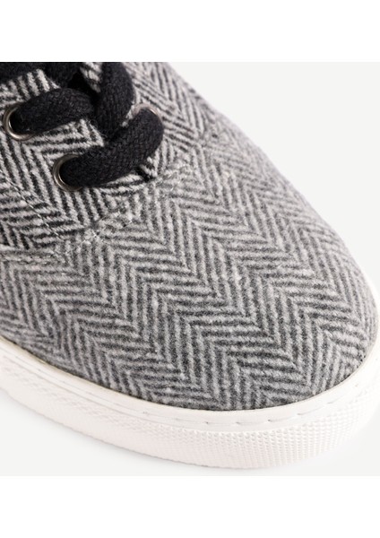 Balıksırt Desenli Kumaş Spor Ayakkabı