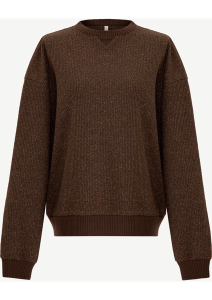 Regular Bisiklet Yaka Uzun Kol Sweatshirt