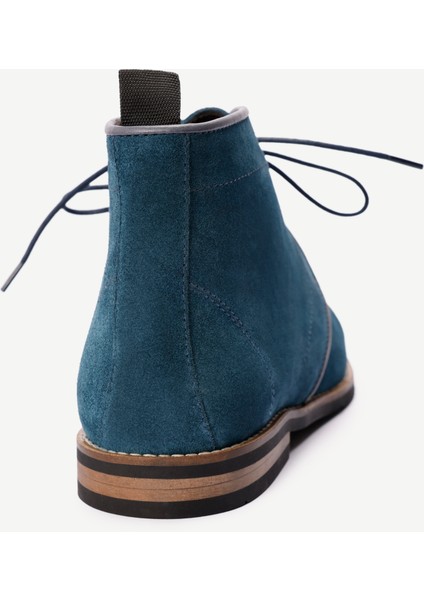 Renk Detaylı Deri Süet Bot