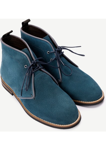 Renk Detaylı Deri Süet Bot