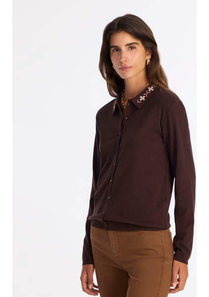 Regular Gömlek Yaka Uzun Kol Hırka