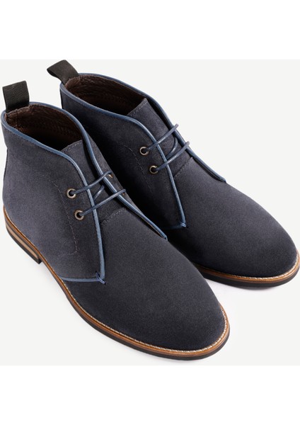 Renk Detaylı Deri Süet Bot