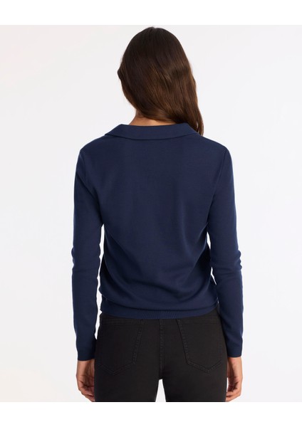 Yaka Detaylı Uzun Kollu Hırka