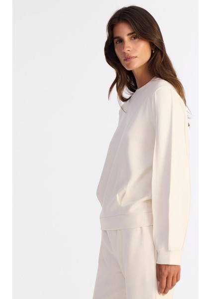 Regular Bisiklet Yaka Uzun Kol Sweatshirt