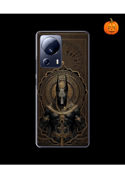 Xiaomi Mi 13 Uyumlu Şeffaf Kılıf Antik Mısır 1 Tasarımlı