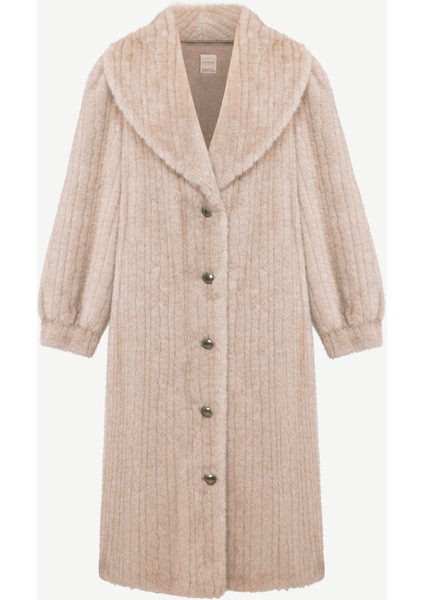 Regular Şal Yaka Uzun Kol Mont