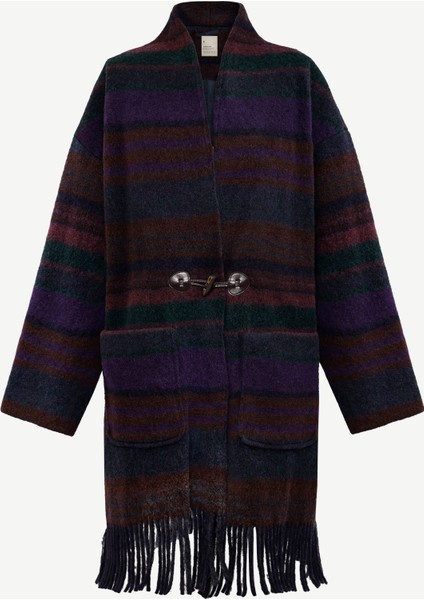 Geniş Şal Yaka Uzun Kol Palto