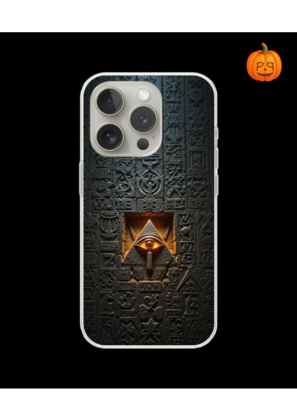 iPhone 16 Pro Max Uyumlu Şeffaf Kılıf Antik Mısır 4 Tasarımlı