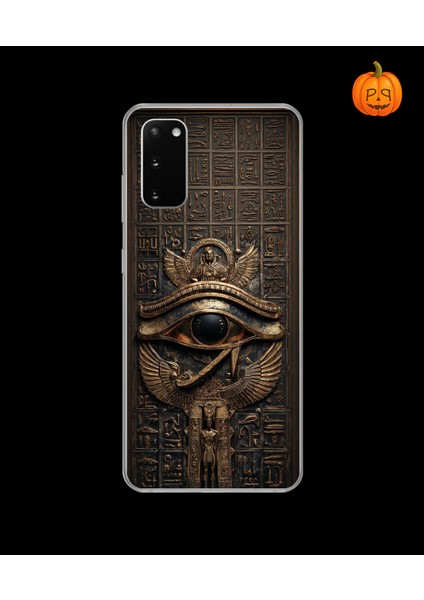 Samsung Galaxy S20 Uyumlu Şeffaf Kılıf Antik Mısır 2 Tasarımlı