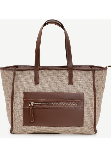 Cep Detaylı Canvas Omuz Çantası