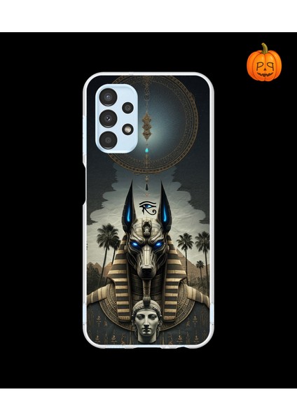 Samsung Galaxy A13 Uyumlu Şeffaf Kılıf Antik Mısır 5 Tasarımlı