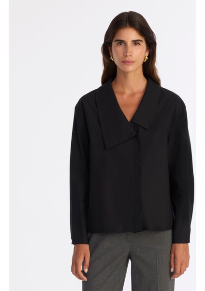 Regular Şal Yaka Uzun Kol Gömlek